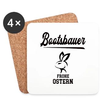 Bootsbauer Ostern Bootsbau Oster Outfit - Untersetzer (4er-Set) - Weiß - Vorne