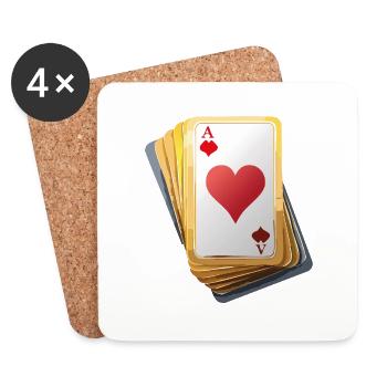CARDS - Untersetzer (4er-Set) - Weiß - Vorne