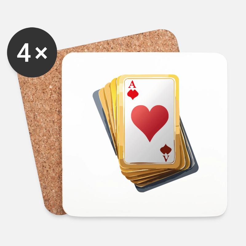 CARDS - Untersetzer (4er-Set) - Weiß