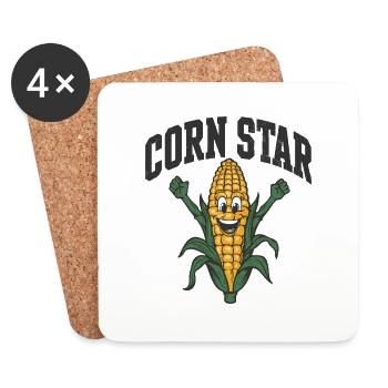 Lustiges Farm Food Shirt Corny Cob Farmer Corn Star - Untersetzer (4er-Set) - Weiß - Vorne