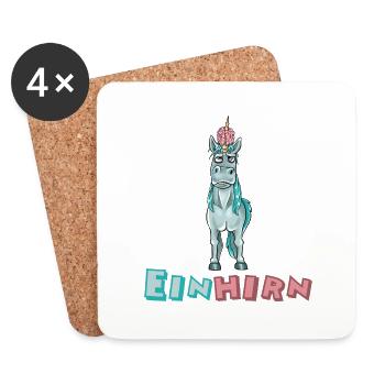 einhirn - Untersetzer (4er-Set) - Weiß - Vorne