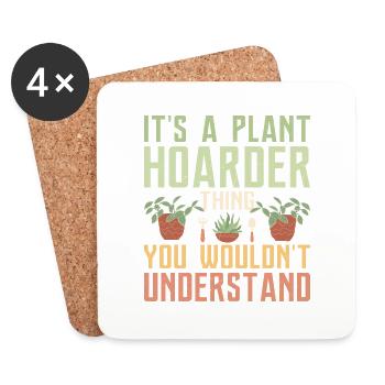 It's A Plant Hoarder Thing Gardening Botanical - Untersetzer (4er-Set) - Weiß - Vorne