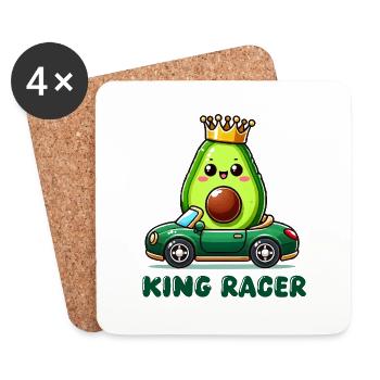 Avocado King - Coasters (set of 4) - white - Front