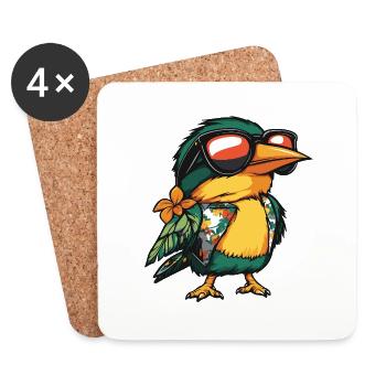Kolibri Vogel Lustig Sommer - Untersetzer (4er-Set) - Weiß - Vorne