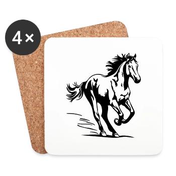 horse - Coasters (set of 4) - white - Front