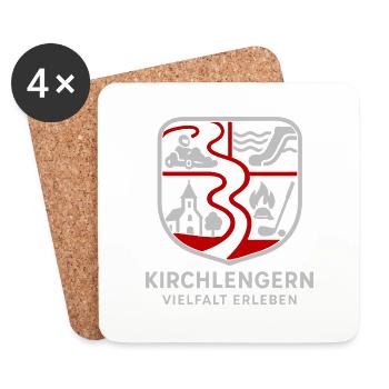 Kirchlengern – Experience diversity - Coasters (set of 4) - white - Front