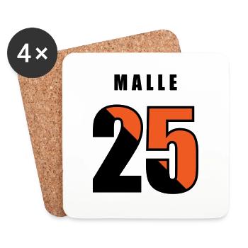 Malle 2025 - Dessous de verre (lot de 4) - blanc - Devant