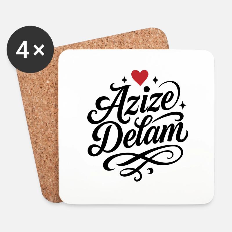 Azize Delam Persisch Iran - Untersetzer (4er-Set) - Weiß