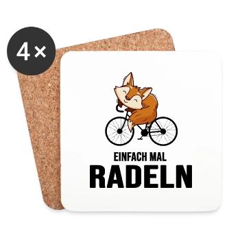 Bicycle wheelless saddle-proof Bike cycling bikepacking - Coasters (set of 4) - white - Front