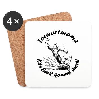 Towart Mama - schwarz - Untersetzer (4er-Set) - Weiß - Vorne