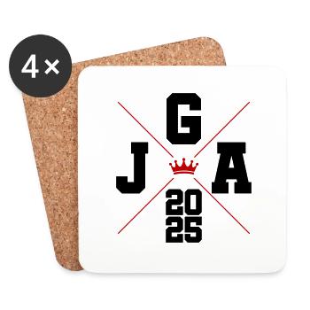 Jga 2025 Enterrement de vie de garçon - Dessous de verre (lot de 4) - blanc - Devant