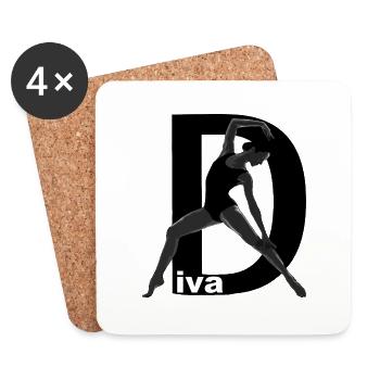 Diva graceful - Coasters (set of 4) - white - Front