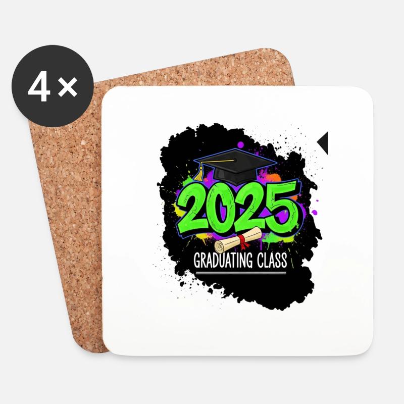 Stylisches Abschluss 2025 Design – Perfekt - Untersetzer (4er-Set) - Weiß