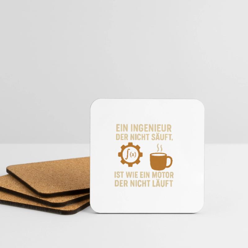 Engineer Humor Coffee Engine Coasters (set of 4)