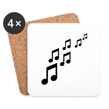 Note - Untersetzer (4er-Set) - Weiß - Vorne