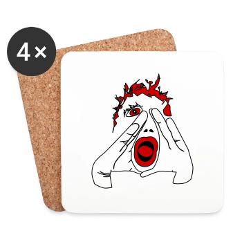 Can you hear me? - Coasters (set of 4) - white - Front