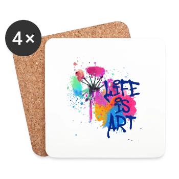 art,art,graffiti,painting,watercolor,colorful,colorful,colorful - Coasters (set of 4) - white - Front