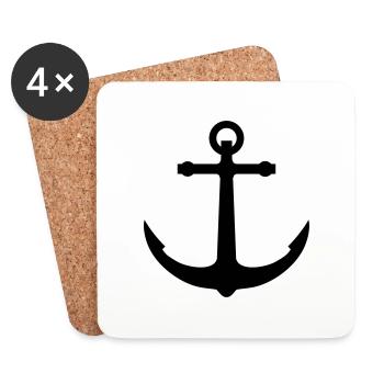 Anchors - Untersetzer (4er-Set) - Weiß - Vorne