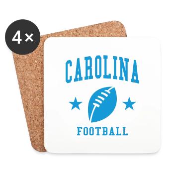 Football de Caroline - Dessous de verre (lot de 4) - blanc - Devant