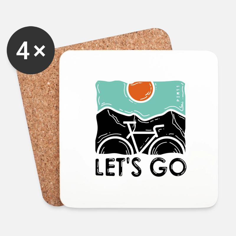 lets go - Untersetzer (4er-Set) - Weiß