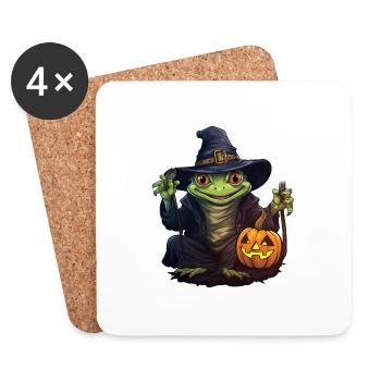 Halloween Frog - Coasters (set of 4) - white - Front