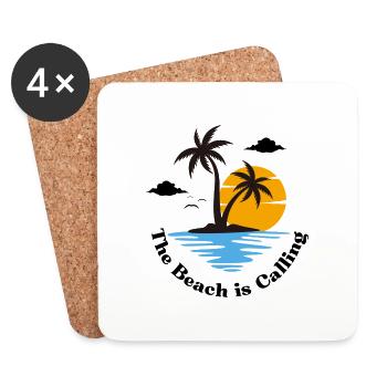 The Beach is calling - Untersetzer (4er-Set) - Weiß - Vorne