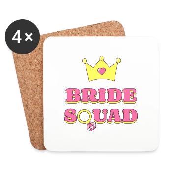Bride squad - Untersetzer (4er-Set) - Weiß - Vorne