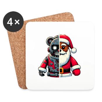 Santarobot - Untersetzer (4er-Set) - Weiß - Vorne