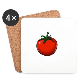 Tomate - Untersetzer (4er-Set) - Weiß - Vorne