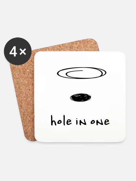 hole in one - Untersetzer (4er-Set) - Weiß