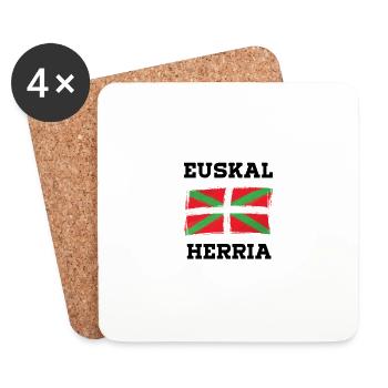 t-shirt euskal herria pays basque cadeau noel - Dessous de verre (lot de 4) - blanc - Devant