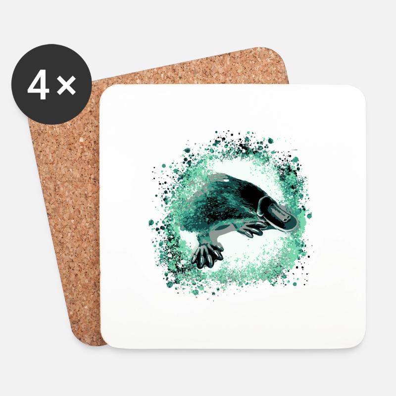Platypus,schnabeltier,graffiti,malerei - Untersetzer (4er-Set) - Weiß