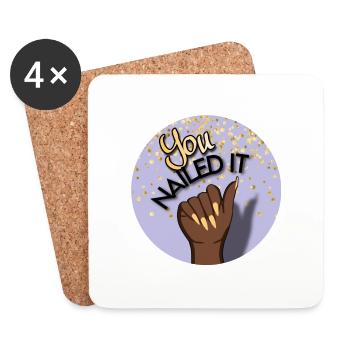 You nailed it! Du hast es geschafft! - Untersetzer (4er-Set) - Weiß - Vorne