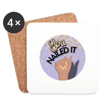 You nailed it! Du hast es geschafft! - Untersetzer (4er-Set) - Weiß - Vorne