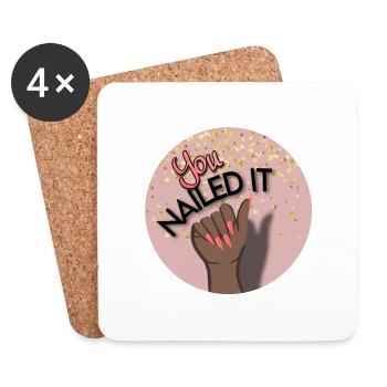 You nailed it! You did it! - Coasters (set of 4) - white - Front