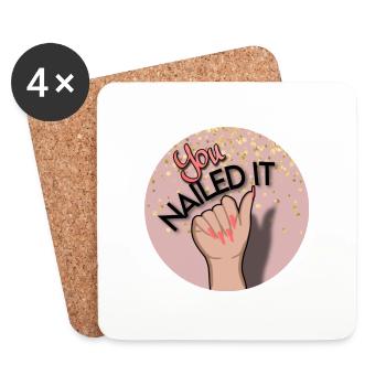 You nailed it! You did it! - Coasters (set of 4) - white - Front