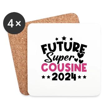 Future super cousine 2024 - Dessous de verre (lot de 4) - blanc - Devant