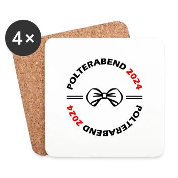 Polterabend 2024 - Untersetzer (4er-Set) - Weiß - Vorne