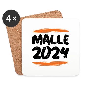 Malle 2024 - Dessous de verre (lot de 4) - blanc - Devant