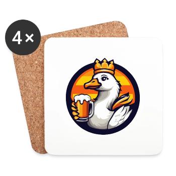 Goose Beer Comic - Coasters (set of 4) - white - Front