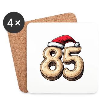 85 Nombre Noël - Dessous de verre (lot de 4) - blanc - Devant