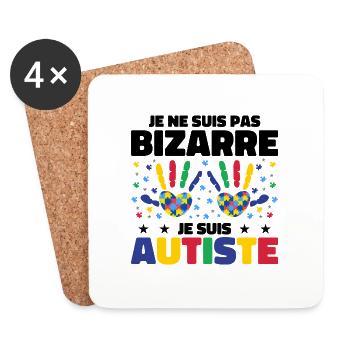 I'm not weird, I'm autistic - Coasters (set of 4) - white - Front
