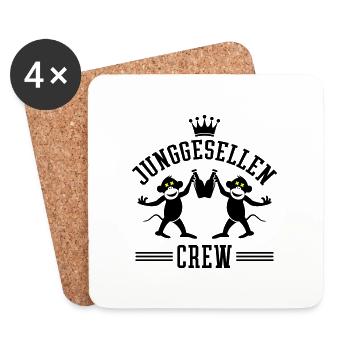 Junggesellen Crew Jga Witzig Bier - Untersetzer (4er-Set) - Weiß - Vorne