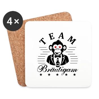 Team Bräutigam Jga - Untersetzer (4er-Set) - Weiß - Vorne