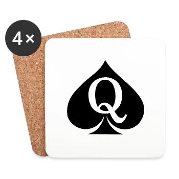Queen of Spades - Untersetzer (4er-Set) - Weiß - Vorne