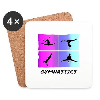 Gymnastics - Gymnastics, Gymnastics - Coasters (set of 4) - white - Front