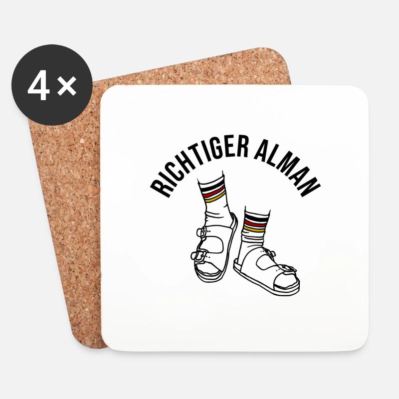 Richtiger Alman - Untersetzer (4er-Set) - Weiß