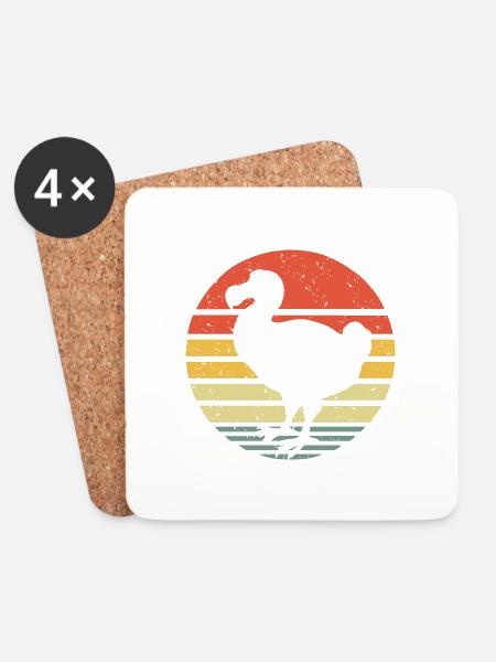 Dodo Vintage - Untersetzer (4er-Set) - Weiß