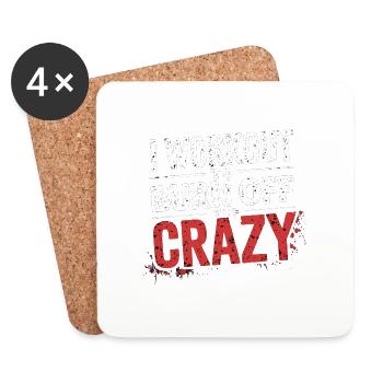 I Workout To Burn Off The Crazy 10 - Untersetzer (4er-Set) - Weiß - Vorne