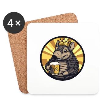 Armadillo Beer - Coasters (set of 4) - white - Front